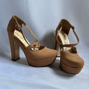 FRESOS New Nude Platform Heels